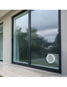 Photo illustrative Double vitrage sur-mesure avec trou pour climatiseur