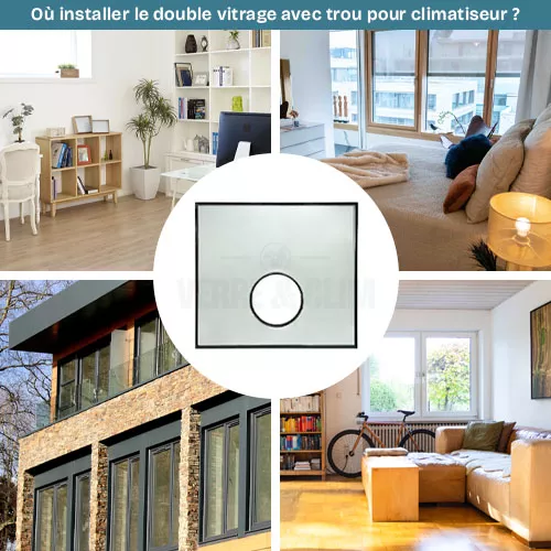 Image illustrative emplacements possibles pour installer un double vitrage avec trou pour clim
