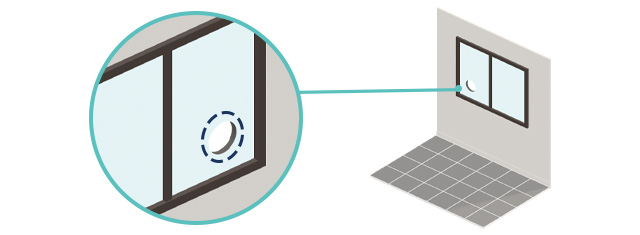 Image installer le double vitrage avec trou